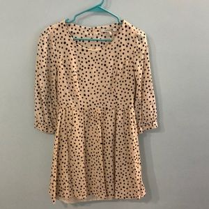 Forever 21 Cream & Black Polka-Dot Dress
